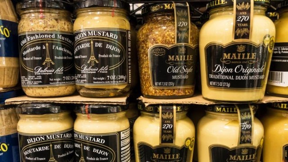 No verão, os supermercados na França começaram a ficar sem mostarda dijon — Foto: ALAMY
