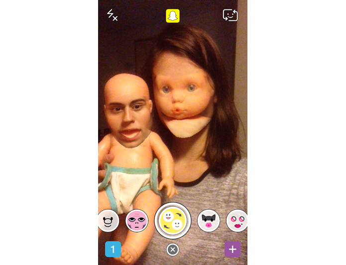 Face Swape do Snapchat permite trocar de rosto com o amigo (Foto: Reprodução/Maria Clara Pestre)