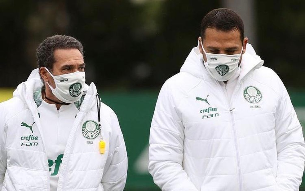 Vanderlei Luxemburgo e Maurício Copertino no Palmeiras, em 2020 — Foto: Reprodução / Instagram