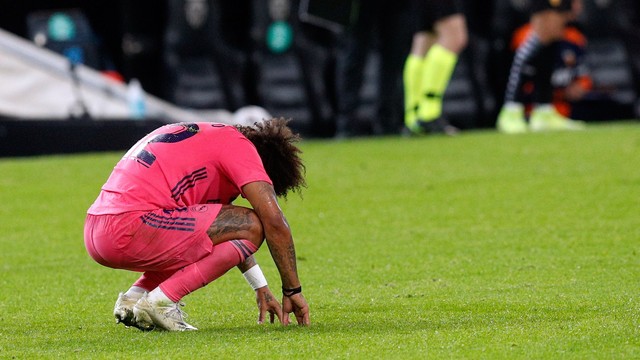 Marcelo lamenta gols sofridos do Real Madrid contra o Valencia