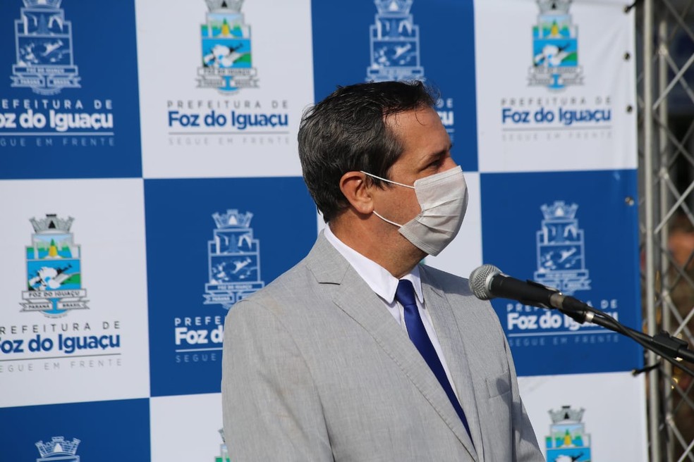 Prefeito Chico Brasileiro foi diagnosticado com o novo coronavírus, em Foz do Iguaçu — Foto: Prefeitura de Foz do Iguaçu/Divulgação