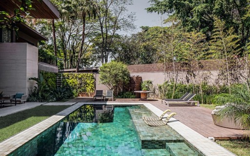 Jardim Com Piscina Ganha Mais Privacidade Com Bambu Mosso Casa E Jardim Paisagismo