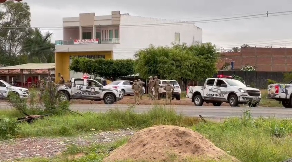 Operação policial em Itabaiana — Foto: TV Sergipe/Reprodução