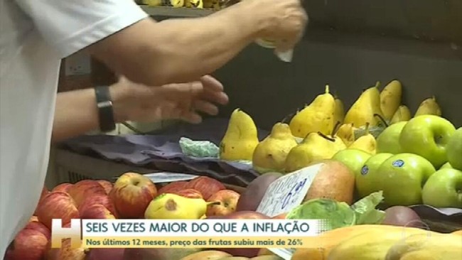 Frutas sobem quase seis vezes mais do que a inflação nos últimos 12 meses