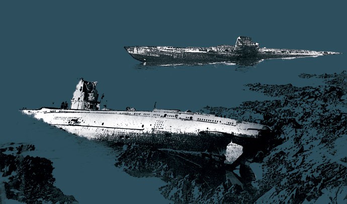 Os submarinos alemães U-boat (Foto: Reprodução)