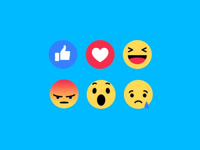 Facebook Reactions; saiba o que significam cada um dos novos botões de Like (Foto: Divulgação/Facebook)