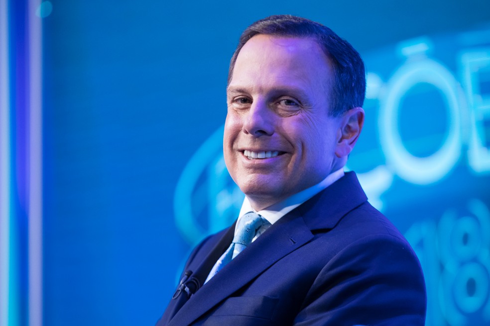 João Doria (PSDB) durante o debate na TV Globo em São Paulo — Foto: Celso Tavares / G1