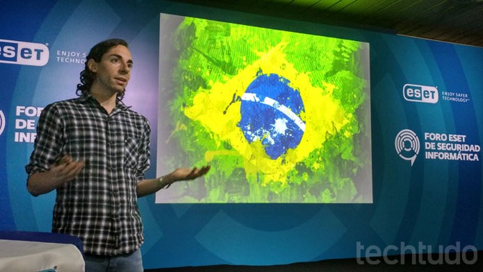 Mathias Poroli revela cenário do cibercrime no Brasil durante Forum ESET 2016 (Foto: Melissa Cruz / TechTudo)