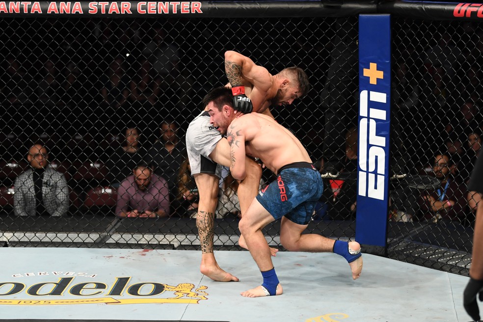 Ray Borg dominou Rogério Bontorin no UFC Rio Rancho — Foto: Getty Images