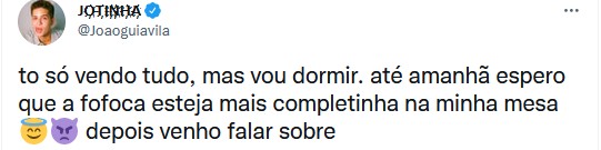 João Guilherme se pronuncia após revelação de Gui Araújo (Foto: Reprodução /  Twitter)