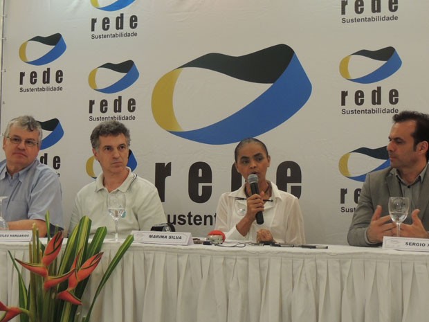 Marina Silva participou de coletiva no Recife (Foto: Luna Markman / G1)