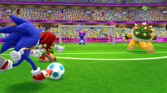De 4 em 4 anos, os mascotes rivais se encontram nas Olimpíadas, como em Mario & Sonic at the London 2012 Olympic Games (Foto: Reprodução/Sega Addicts)