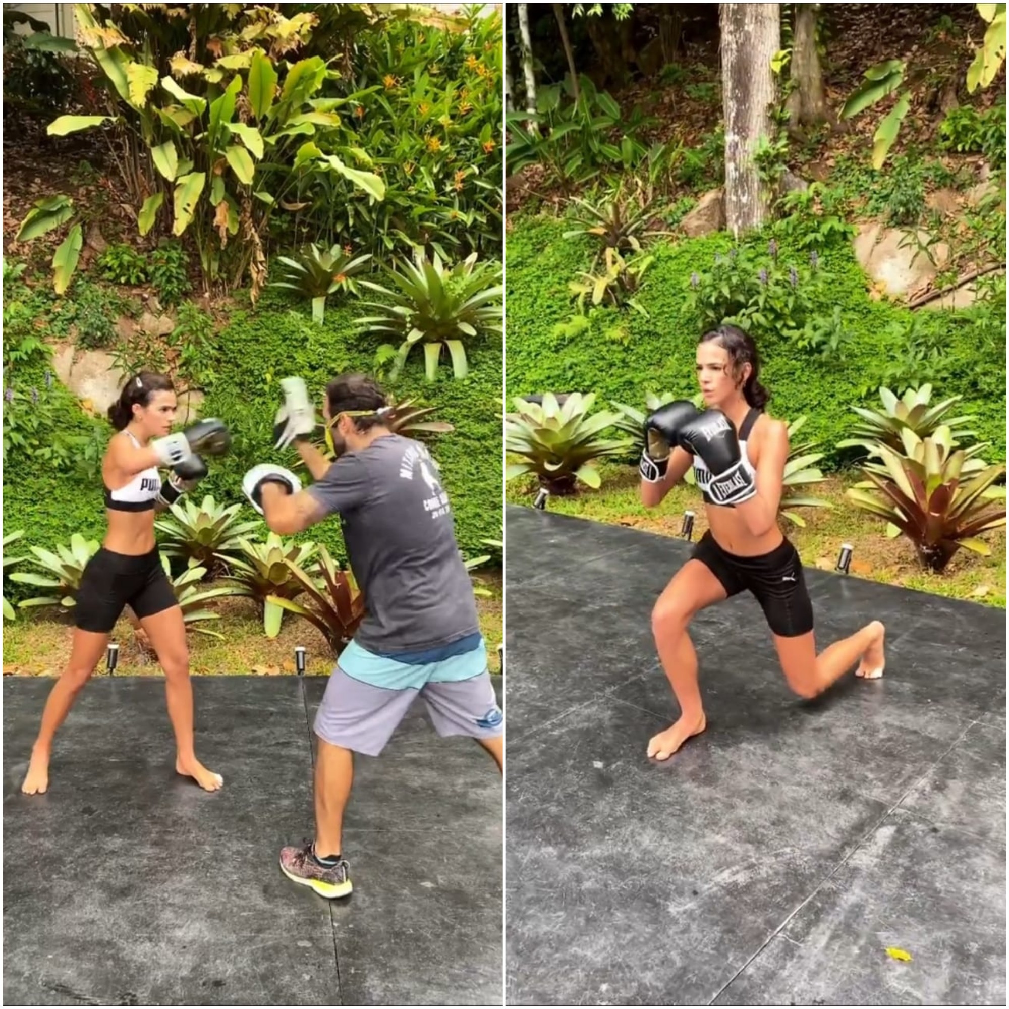Bruna Marquezine mostra força em treino de boxe (Foto: Reprodução/Instagram)
