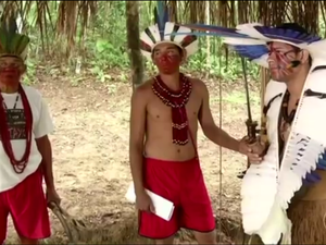 Índios pataxós reivindicam área em Paraty, na Costa Verde do Rio (Foto: Reprodução/TV Rio Sul)