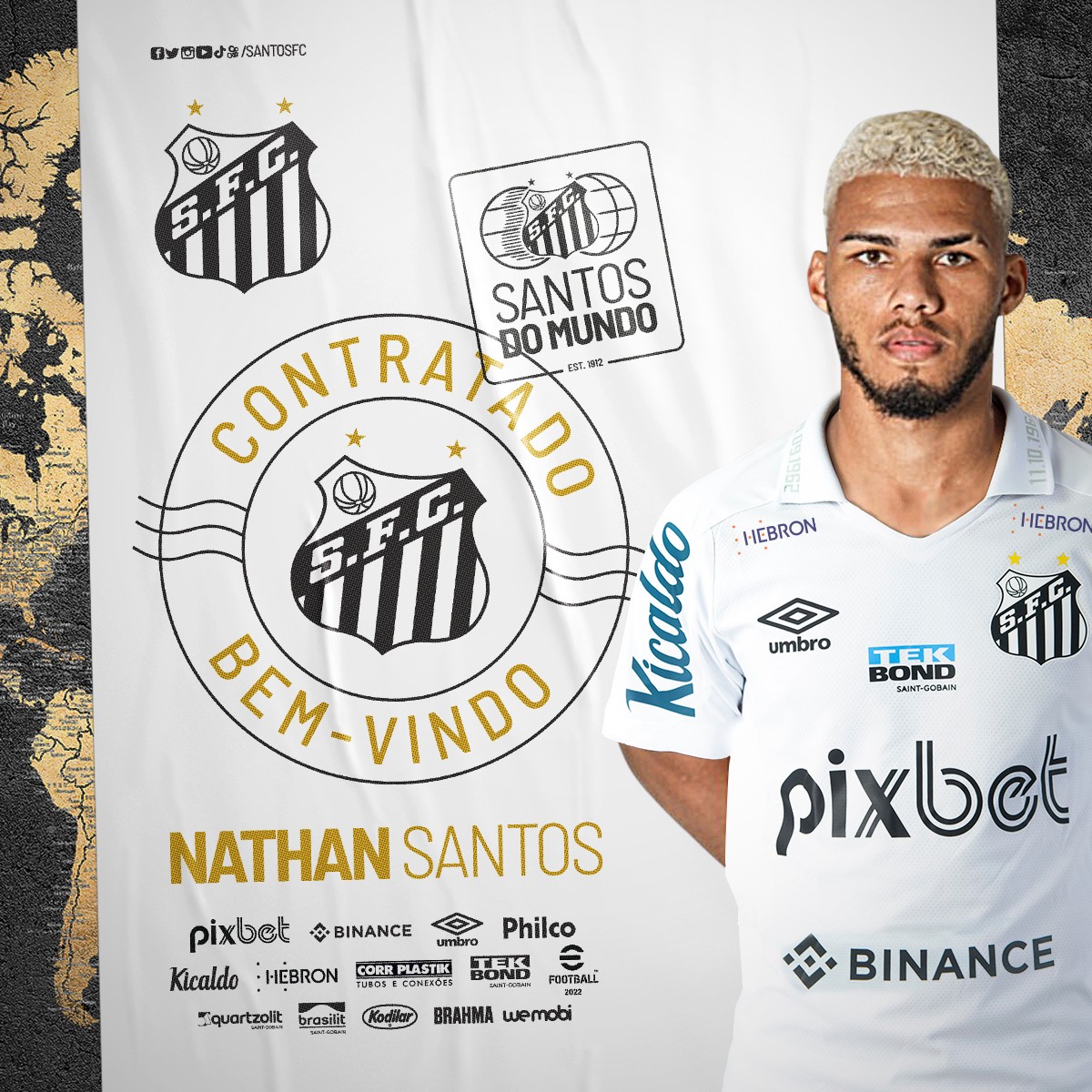 Santos anuncia el fichaje del lateral derecho Nathan Santos |  santos