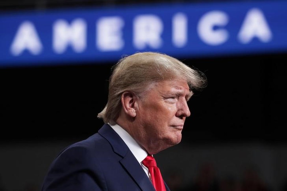 Presidente dos EUA, Donald Trump, durante comício em Ohio em 9 de janeiro — Foto: Jonathan Ernst/Reuters