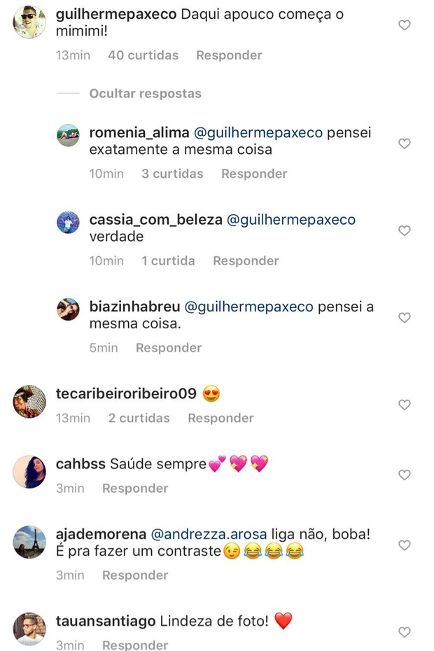 Comentários na foto de Bela Gil amamentando (Foto: Reprodução/Instagram)
