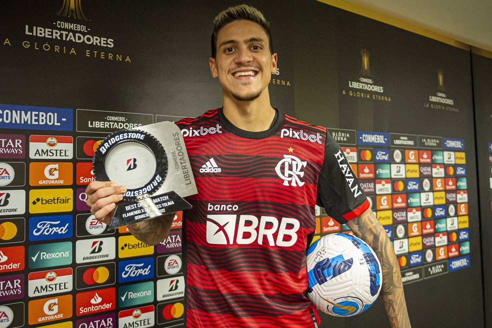 Pedro foi o cara no Maracanã nos 7 a 1 do Flamengo sobre o Tolima — Foto: Paula Reis/Flamengo