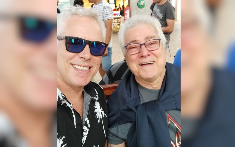 Fernando Lima e o pai, piloto Fernando Murilo Lima e Silva, que evitou um atentando ao Palácio do Planalto — Foto: Reprodução/Facebook