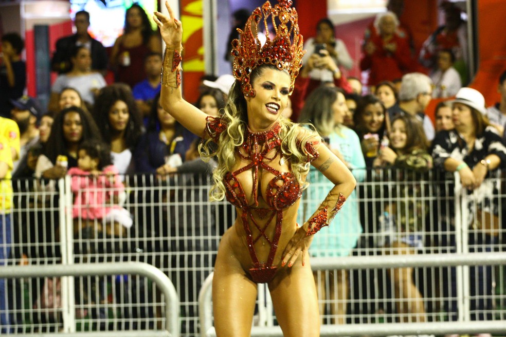 Cacau Colucci. Escola de Samba Dragões da Real, durante Desfiles das Escolas de Samba campeãs do Carnaval SP 2018 (Foto: ALOISIO MAURICIO/FOTOARENA/ESTADÃO CONTEÚDO)