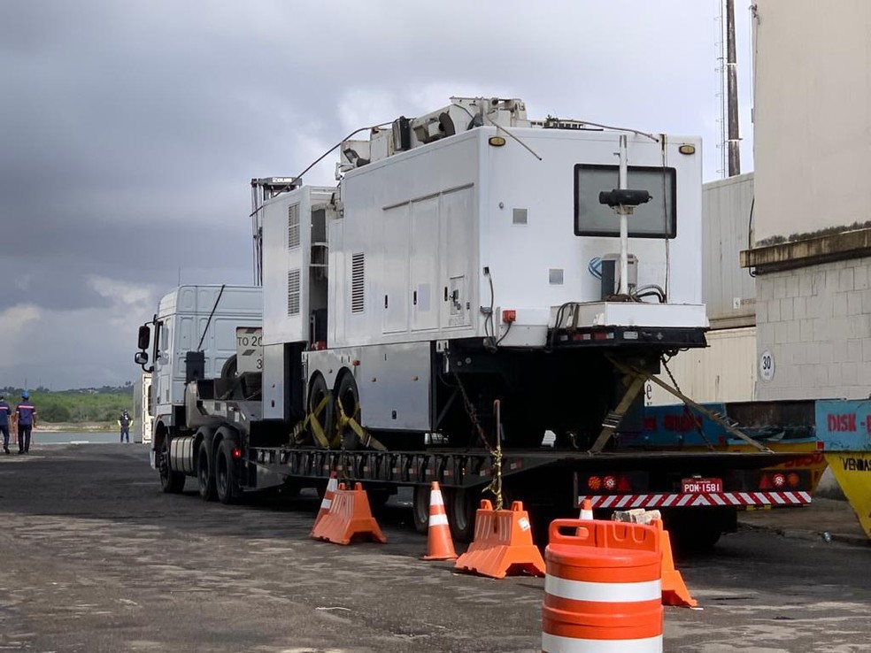 Scanner de contêineres chega ao porto de Natal.  — Foto: Divulgação