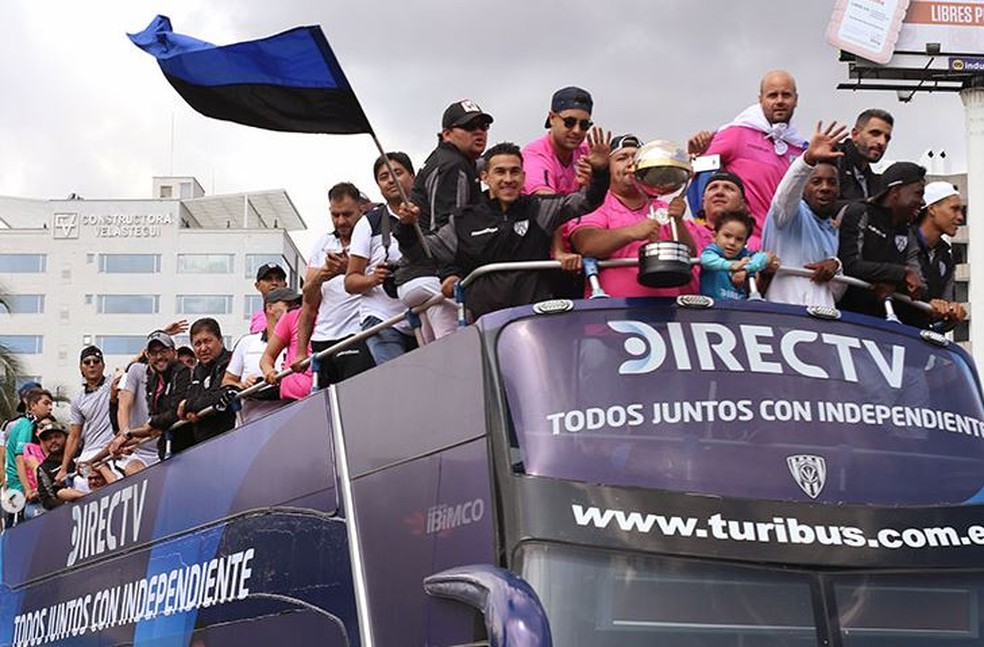 Independiente del Valle comemora o t&iacute;tulo da Sul-Americana de 2019 &mdash; Foto: Conmebol