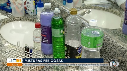 Professor de Química mostra quais produtos não devem ser misturados na hora da limpeza