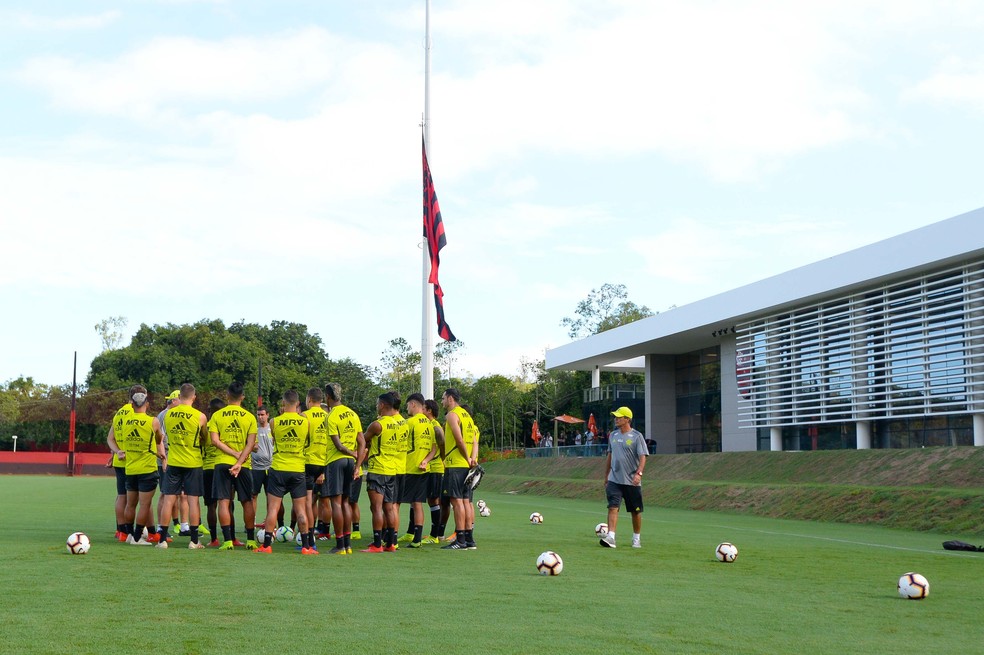 Flamengo já voltou a treinar no Ninho do Urubu — Foto: Alexandre Vidal / Flamengo