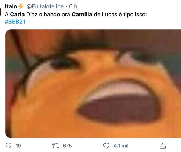 Após memes, conta oficial de Camilla de Lucas revela sua altura (Foto: reprodução/Twitter)
