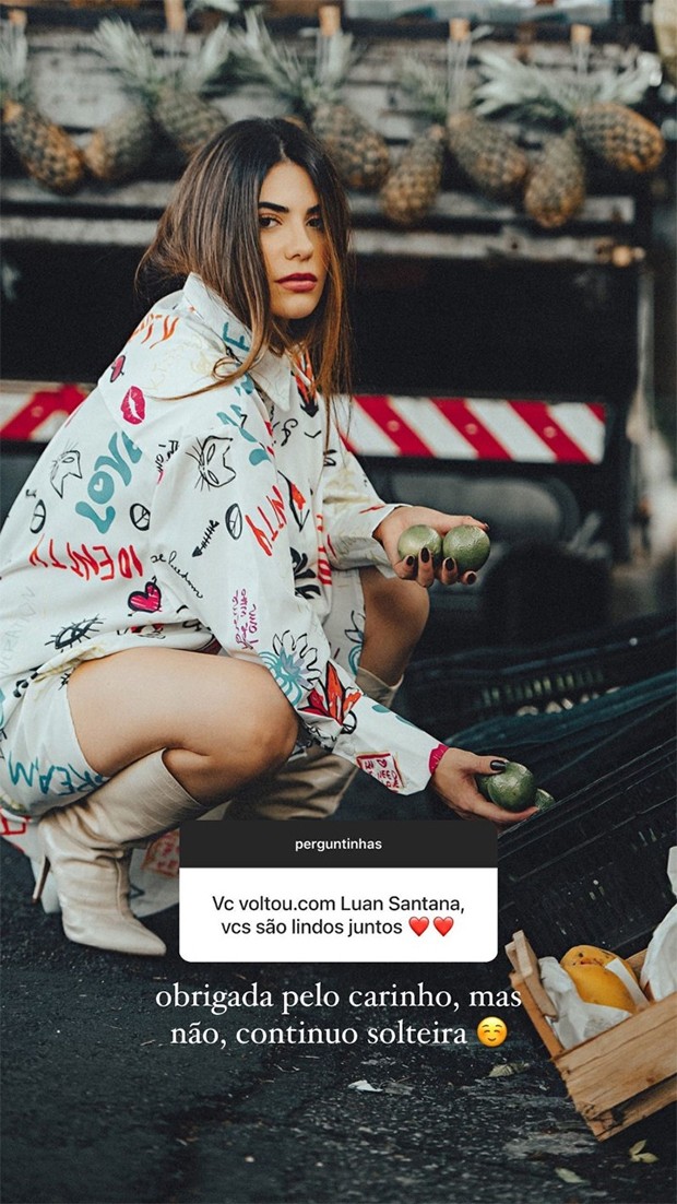 Jade Magalhães nega que tenha voltado com Luan Santana (Foto: Reprodução/ Instagram)