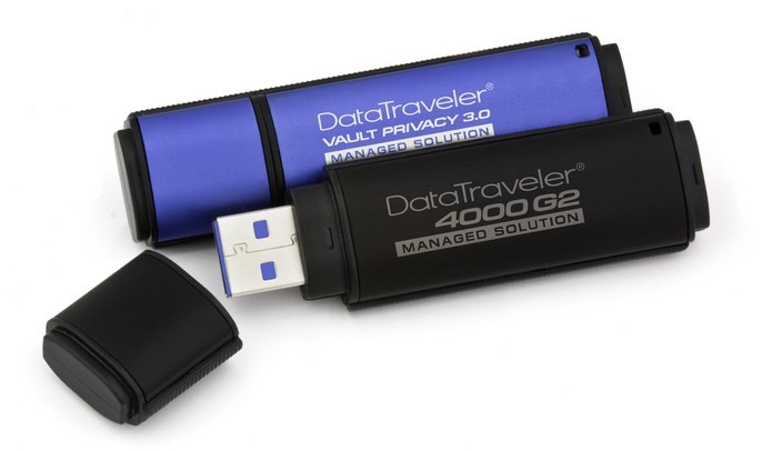 Traveler 4000 G2 e DataTraveler Vault Privacy 3.0, pendrives com criptografia de alta segurança (Foto: Divulgação/Kingstone)