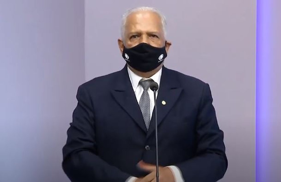 Candidato a prefeito de Campinas Dr. Hélio (PDT) durante debate da Band — Foto: Reprodução/TV Bandeirantes