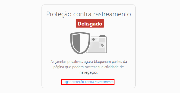 Proteção também pode ser reabilitada na barra de endereços (Foto: Reprodução/Firefox)