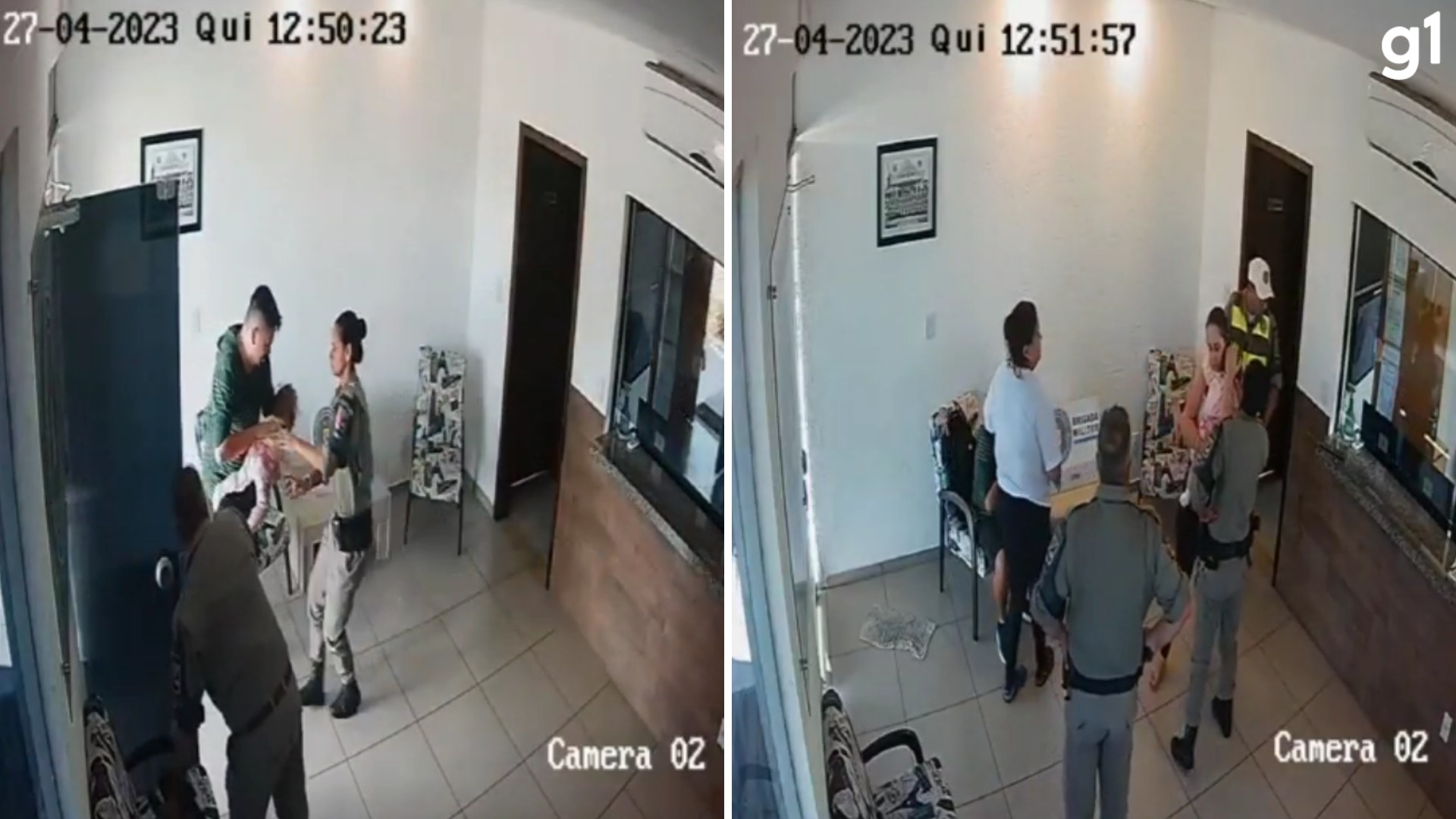 Vídeo mostra momento em que PM salva bebê engasgada em Imbé