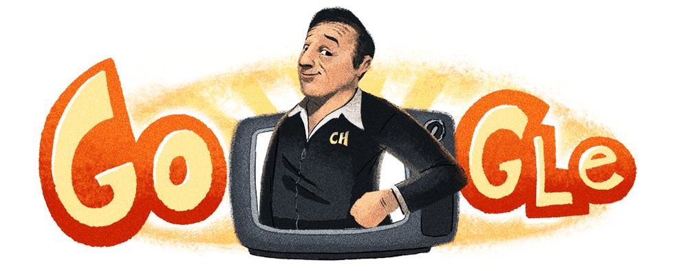 Doodle do Google homenageia Roberto Bolaños, criador de Chaves e Chapolin — Foto: Reprodução/Google
