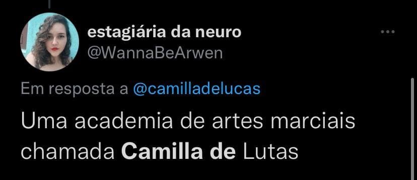 Fãs brincam com nome de Camilla de Lucas no Twitter (Foto: Reprodução / Instagram)