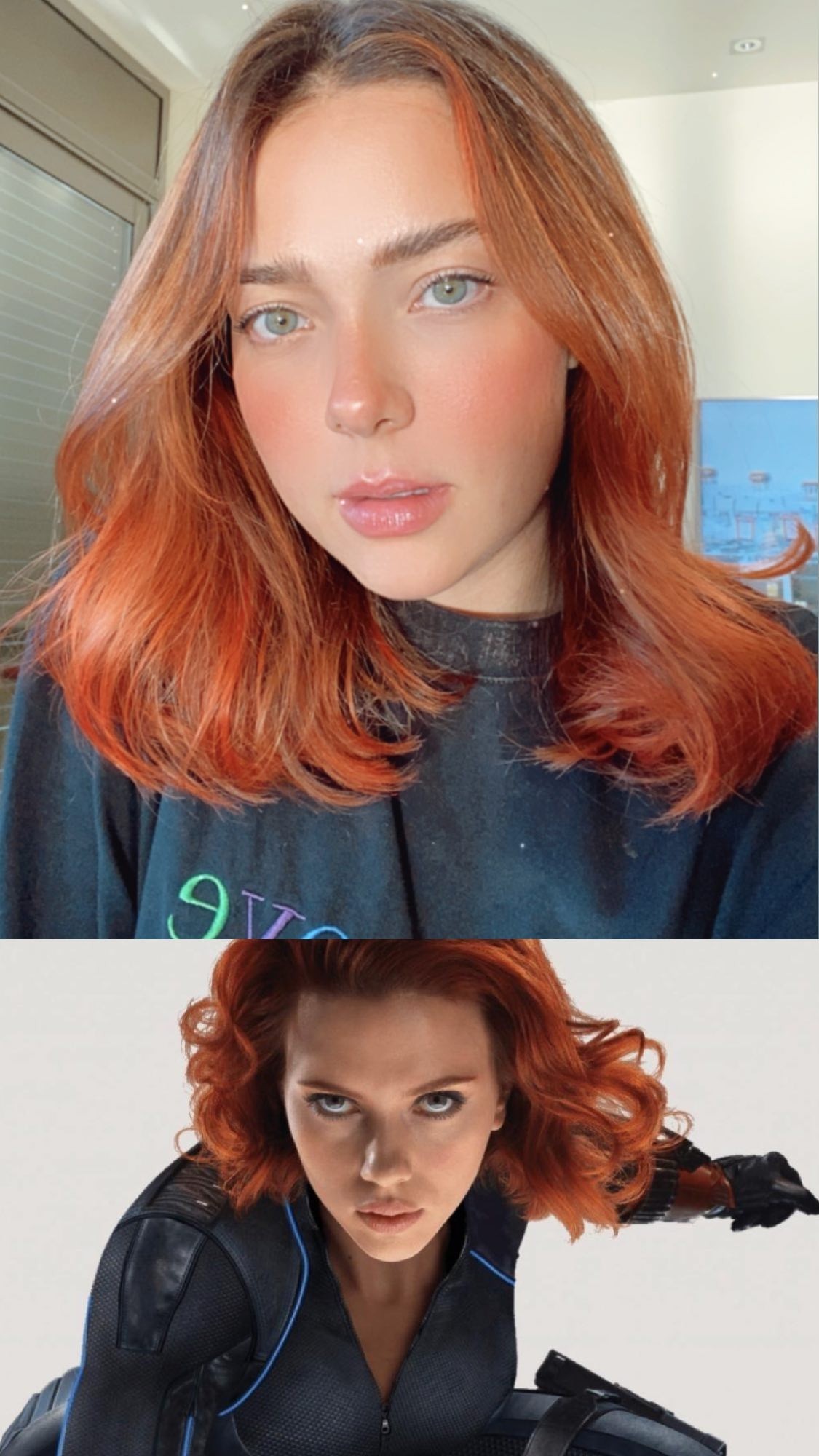 Carol Dantas muda o visual, fica ruiva e se compara com Scarlett Johansson como Viúva Negra (Foto: Reprodução/Instagram)