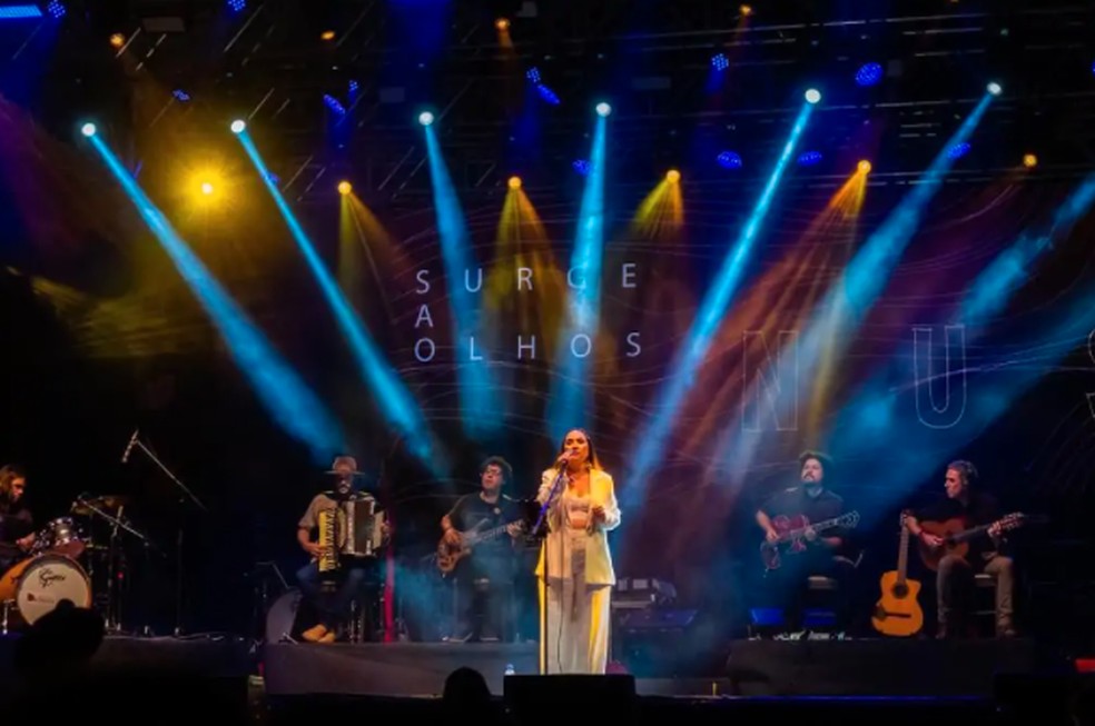 Cantora Maria Alice em Bonito.  — Foto: Redes sociais