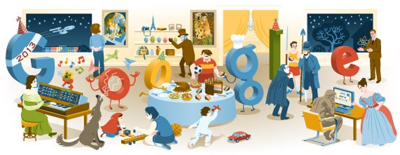 Doodle do Google para o Ano Novo de 2012 para 2013 (Foto: Reprodução/Google)
