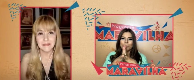 Mariane é entrevistada por Mara Maravilha (Foto: Reprodução)