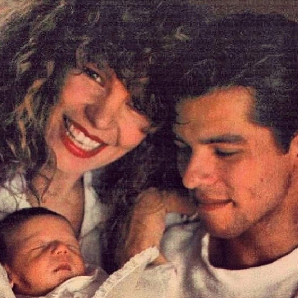 Maurício Mattar e Elba Ramalho com o filho, Luã — Foto: Reprodução/Instagram