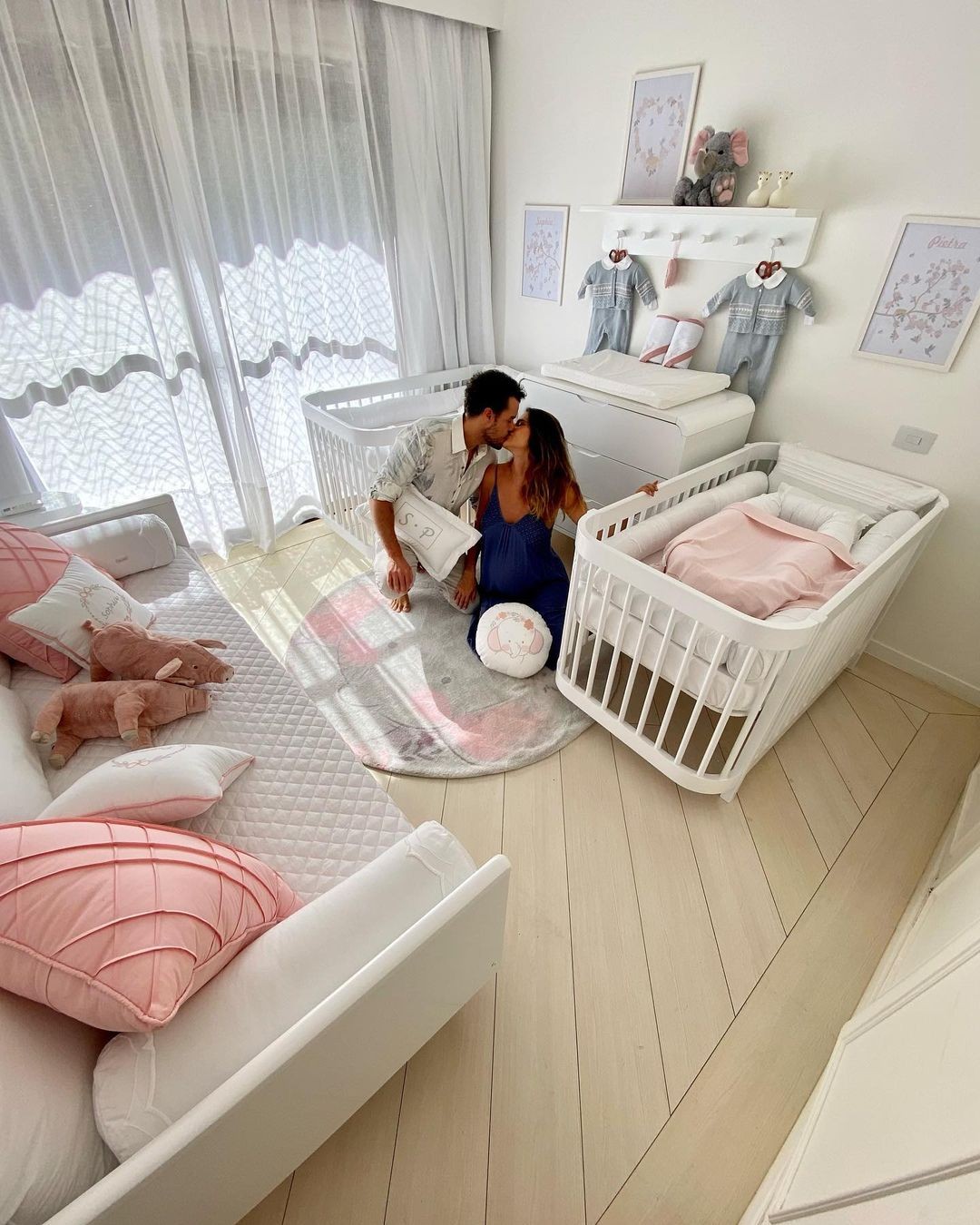 Joaquim Lopes e Marcella Fogaça mostram quarto de filhas gêmeas (Foto: Reprodução Instagram)