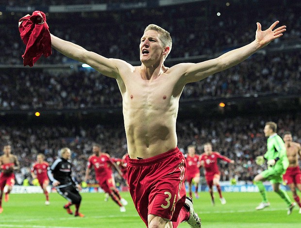 Schweinsteiger Comemorando - Real Madrid X Bayern (Foto: Getty Images)