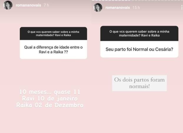 Romana Novais responde a seguidores (Foto: Reprodução/Instagram)