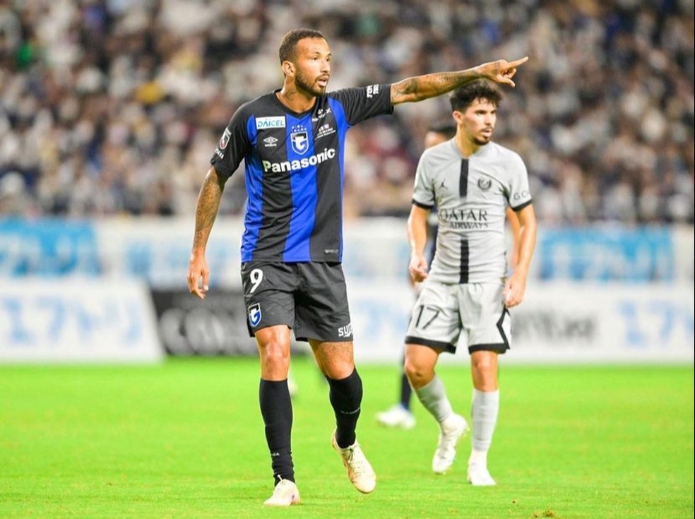 Leandro Pereira em ação pelo Gamba Osaka — Foto: Reprodução/Instagram