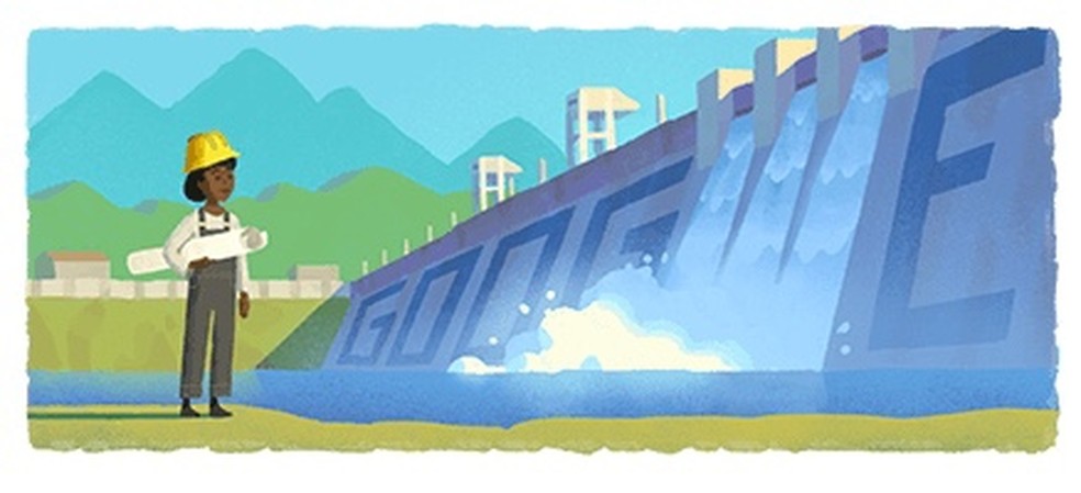 Doodle do Google sobre Enedina Alves Marques — Foto: Reprodução/Google