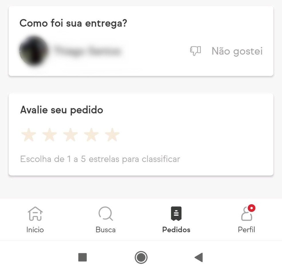 Mulher afirma que perfil de entregador tinha foto 'desfocada' — Foto: G1 Santos
