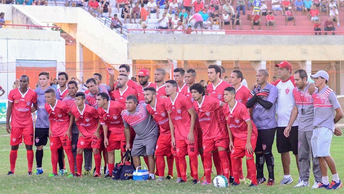 RN - jogadores Potiguar de Mossoró Estádio Nogueirão Série D (Foto: Allan Phablo)