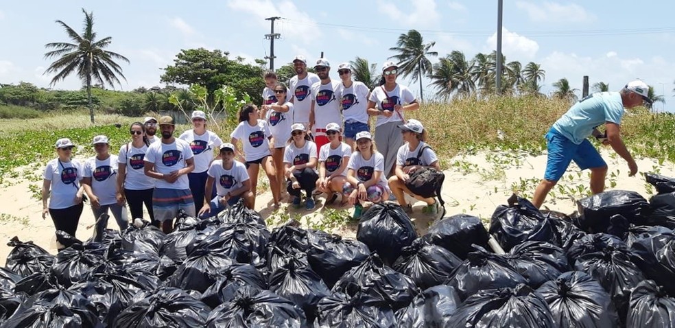 Esta Ã© a 2Âª ediÃ§Ã£o do projeto em Natal. Em 2018, foram recolhidas 13 toneladas de lixo â€” Foto: Assessoria de Imprensa do Dia Mundial da Limpeza