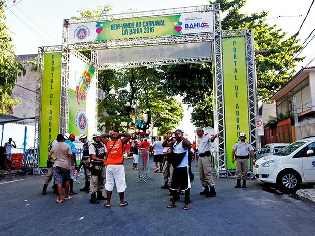 Portal da segurança no carnaval de Salvador, Bahia (Foto:  Amanda Oliveira/GOVBA)